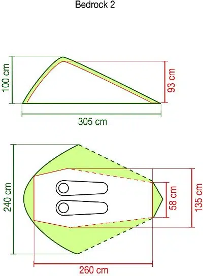 Medidas tienda de campaña coleman Bedrock