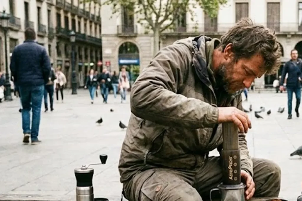 Consejos para tomar buen café cuando viajas 1 viajero aeropress viajero usando aeropress